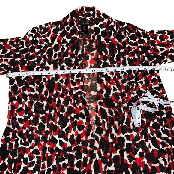 Ali Miles Burnout Leopard Mesh Cardigan Womens Medium Modern Colorful Chic - Picture 6 of 10